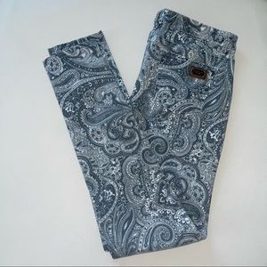 Blue Paisley Michael Kors Denim Skinny Jeans